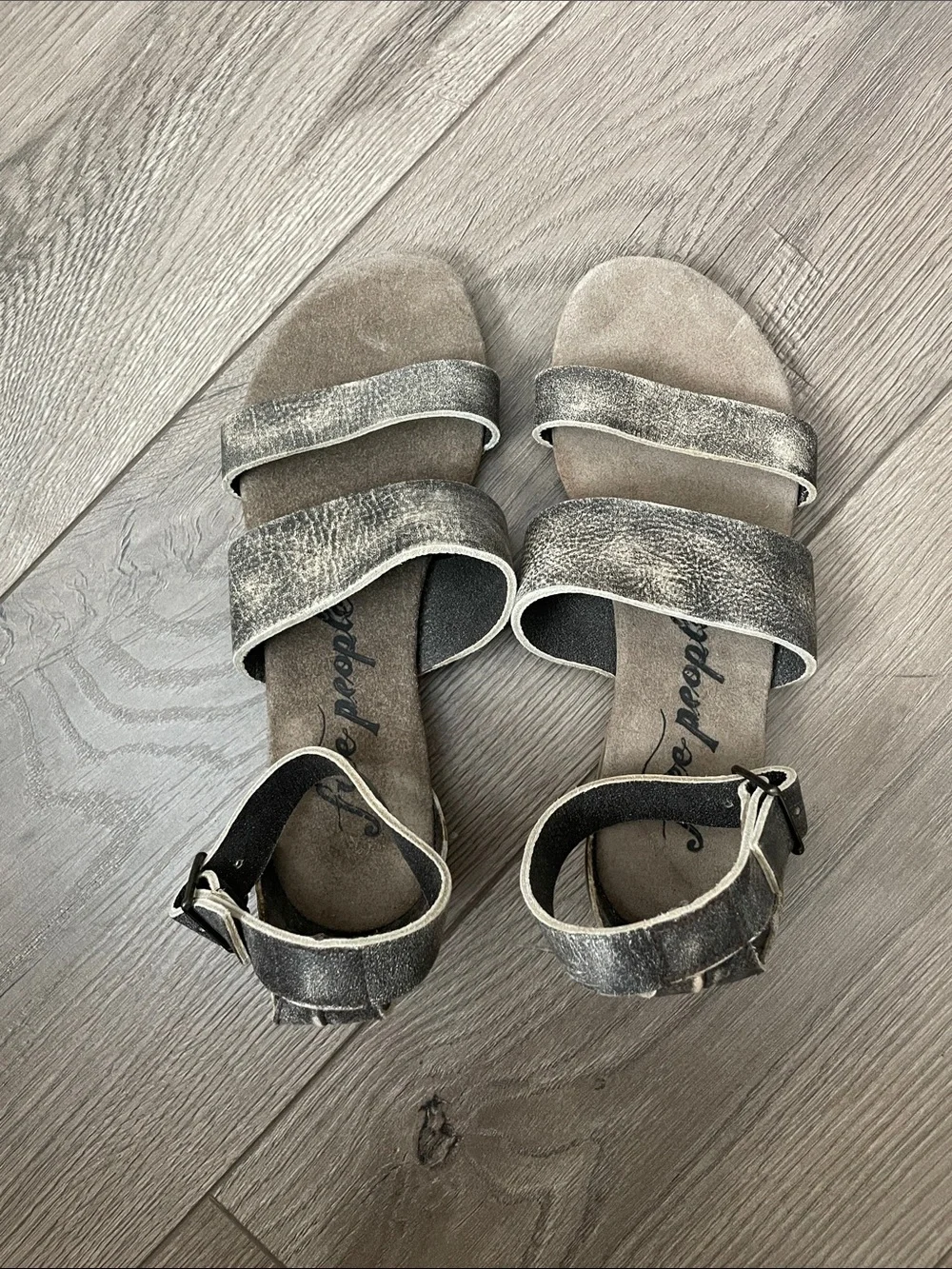 Free People Distressed Rustic Strappy Gladiator Sandals Sz:36